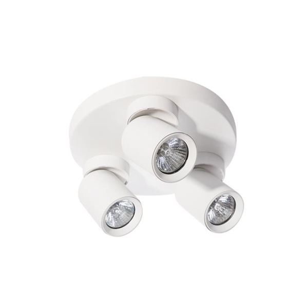 LED sienas lampa GU10 L Timo kustīga x3 balta apaļa