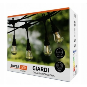 LED Garland 20m + 20x E27 1W LED spuldze